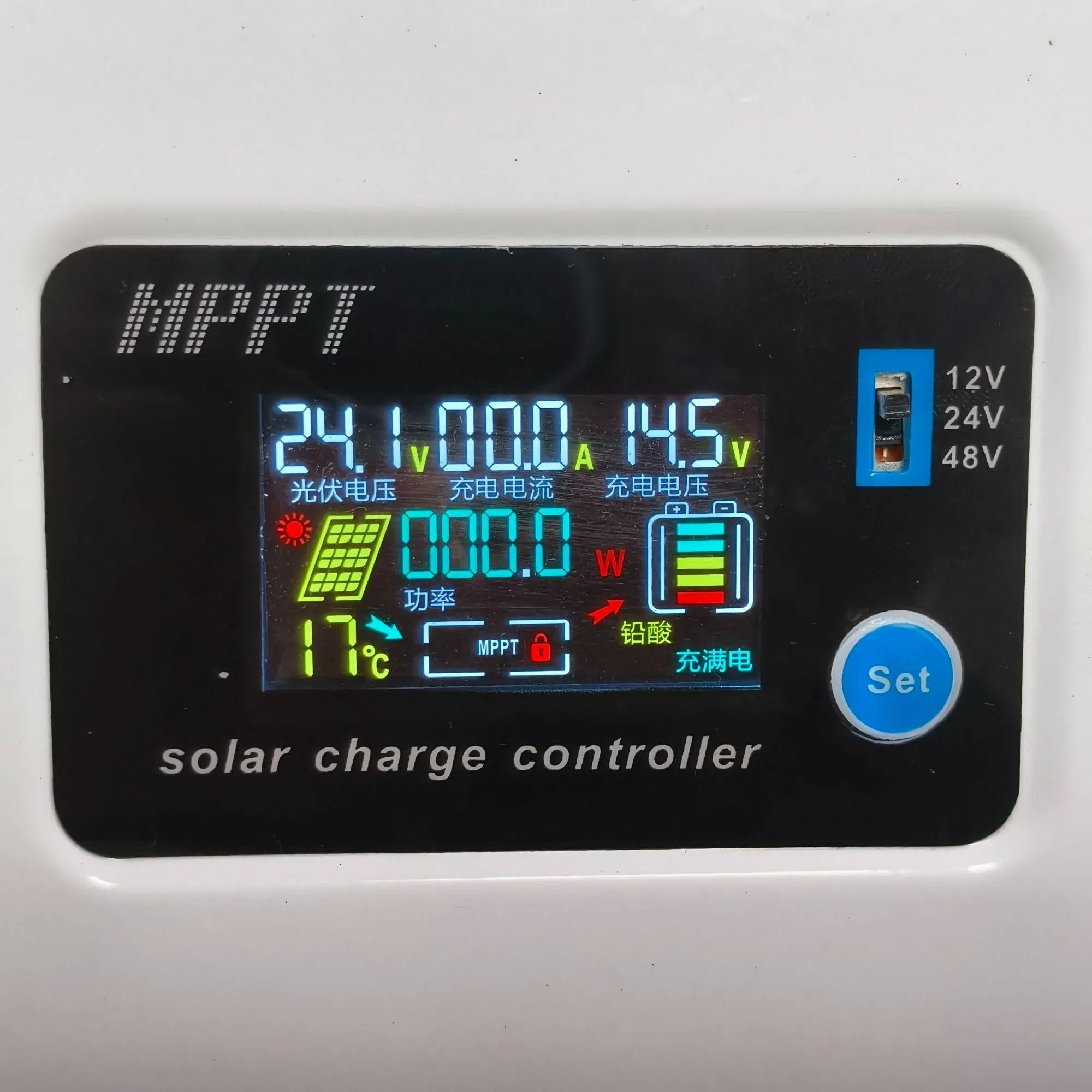Smart MPPT Solar Regulator Charge Controller with Equalization and Buck Charging