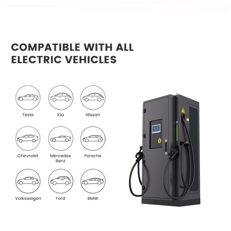 Factory Floor Standing Quick Car Chargers Ocpp 120kw DC EV Charging Stations