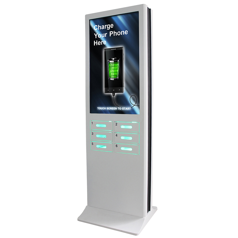 Floor Standing Cellphone Charge Station with Cell Phone Charging Locker