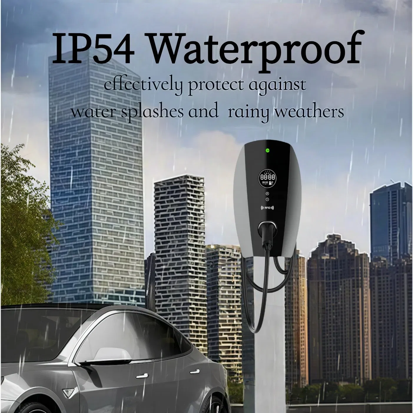 400V Wall 32A 22kw Smart Home AC Smart EV Car Charger Wallbox