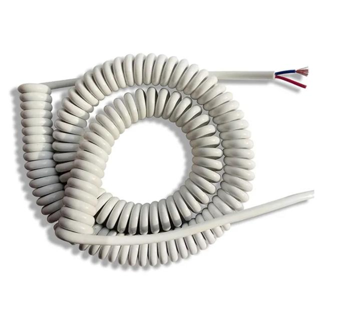 Medical Call Machine Protector Wire Charging Spiral Coiled Cable Microphone 8 Core Spiral Cable Assembly