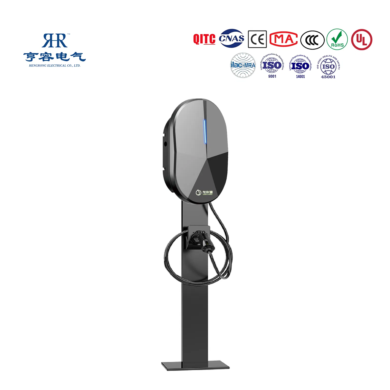 EV Charger Home Charger 7kw AC Charger Electric Vehicle Charging Station Floor Standing Charger Smart Charger Plug and Play Card Charging