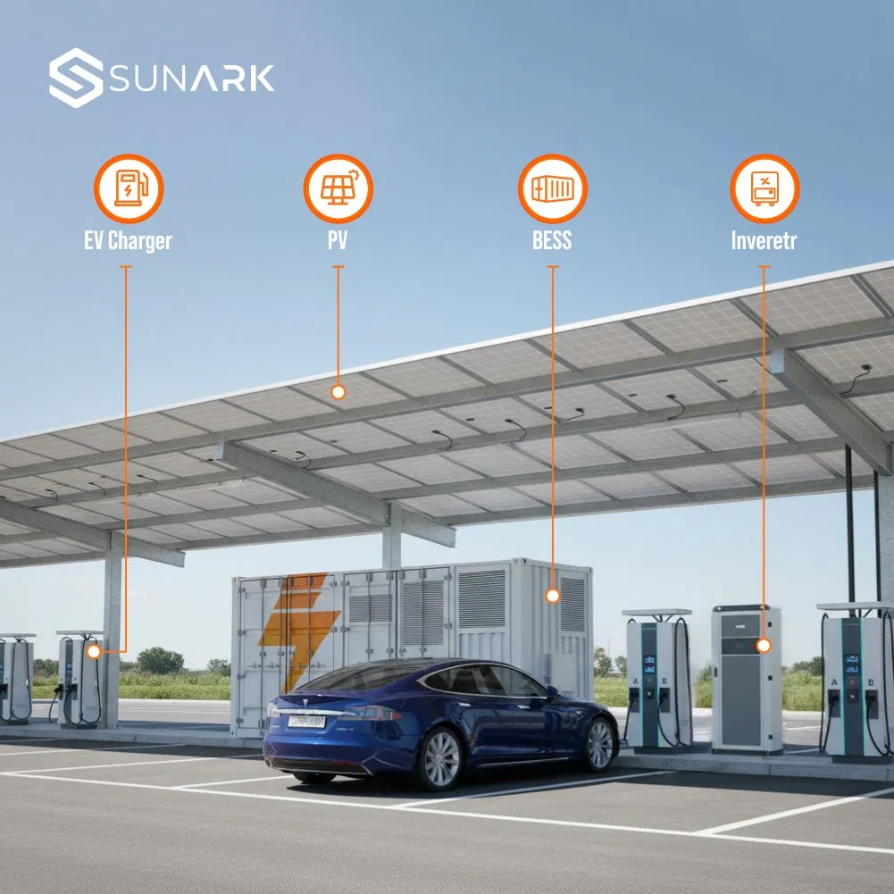 All-in-One Solar PV Ess EV Charging System with 261kwh Battery Storage for Commercial Parking Lot Station