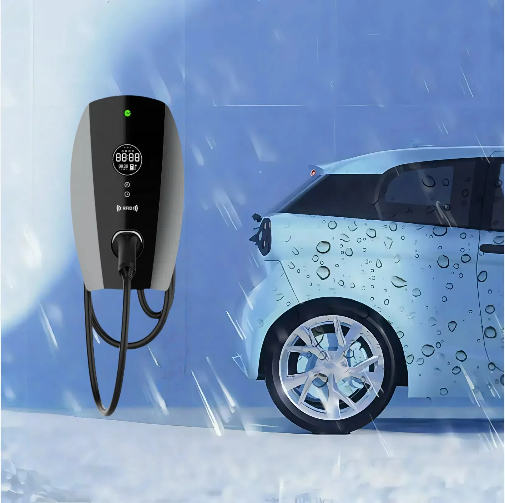 400V Wall 32A 22kw Smart Home AC Smart EV Car Charger Wallbox