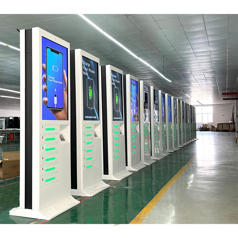 Floor Standing Cellphone Charge Station with Cell Phone Charging Locker