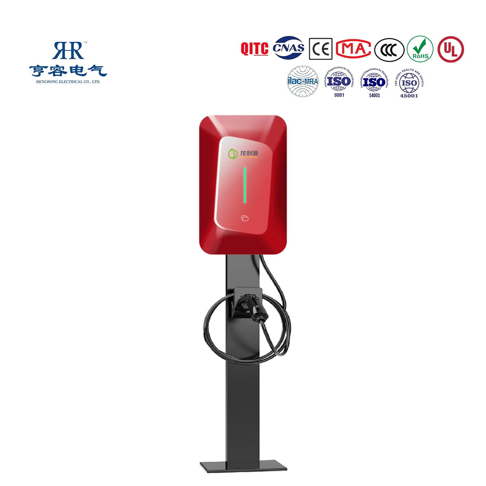 EV Charger Home Charger 7kw AC Charger Electric Vehicle Charging Station Floor Standing Charger Smart Charger Plug and Play Card Charging