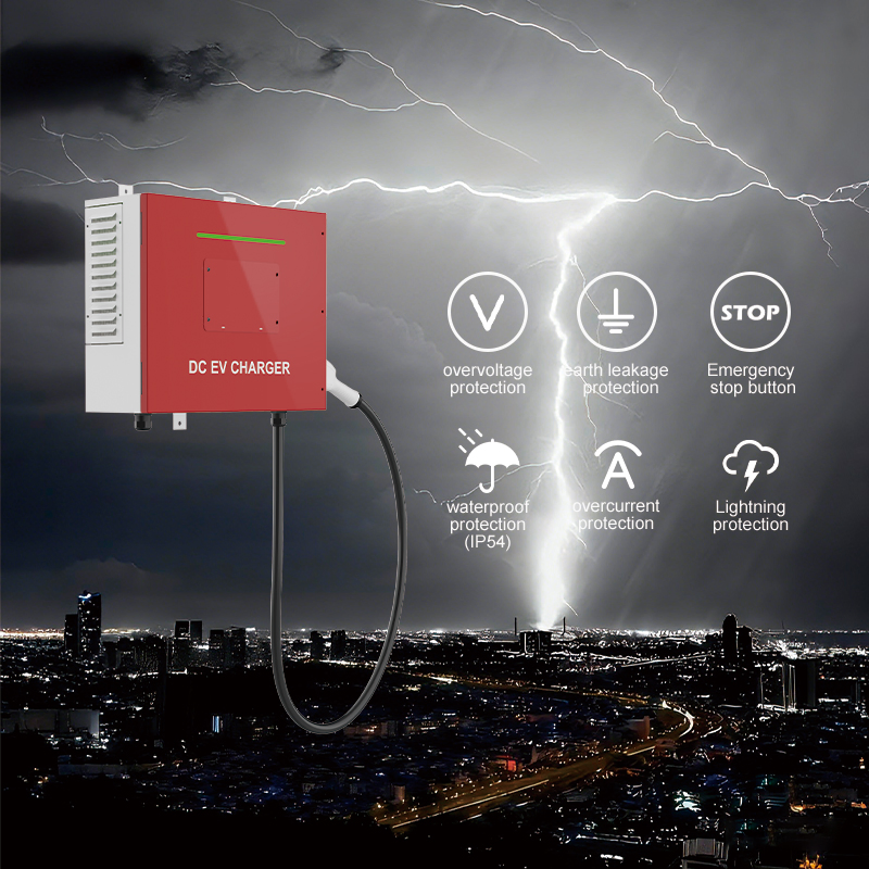 20kw 30kw 40kw Wall Mounted DC EV Charger with IP54 Ocpp Ota Evse