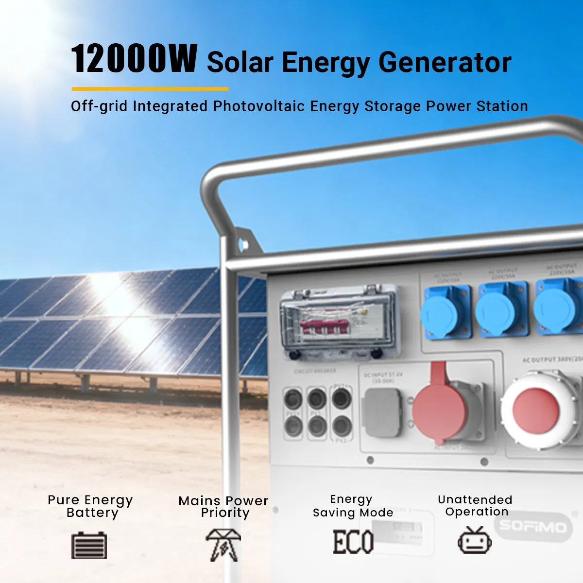 Mobile Solar Power Station with LFP Battery and Ultra Fast 2 Hour Charging