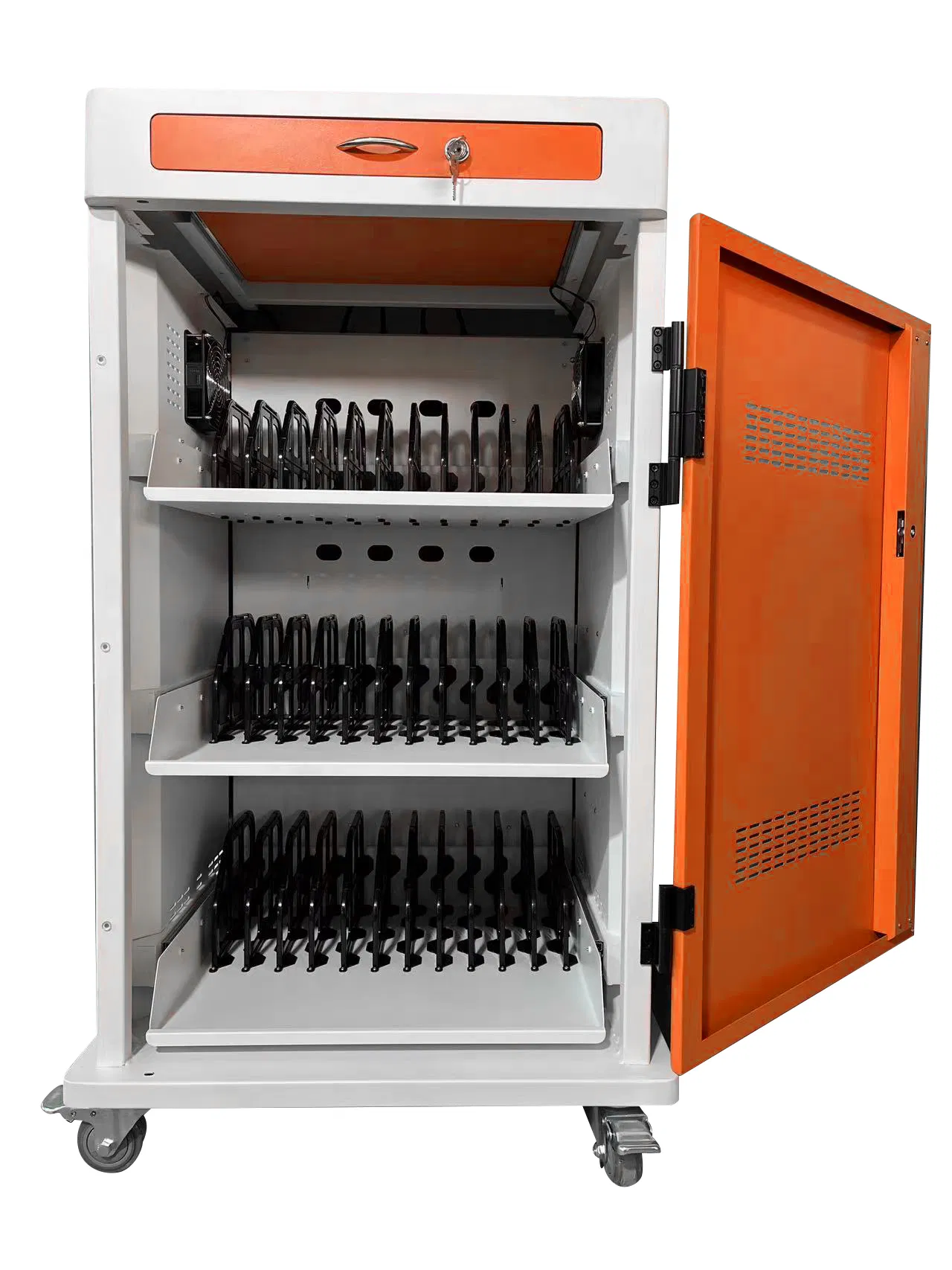 Laptop Tablet Charging Cart Power Distribution Cabinet for School Use