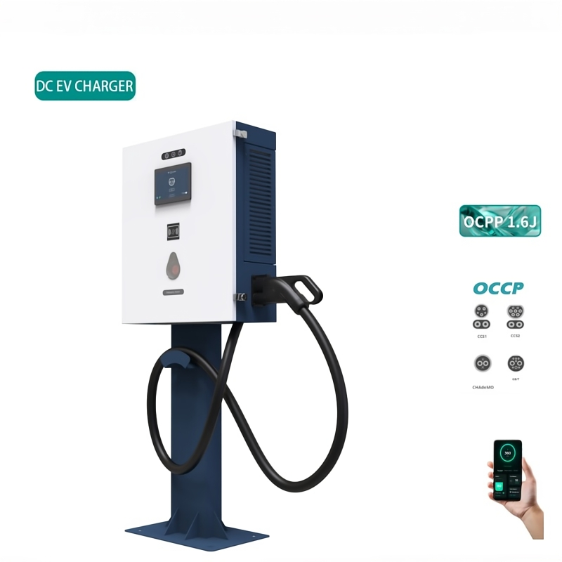 DC Output Commercial Use 5 Meter Cable Wall-Mounted EV Charger