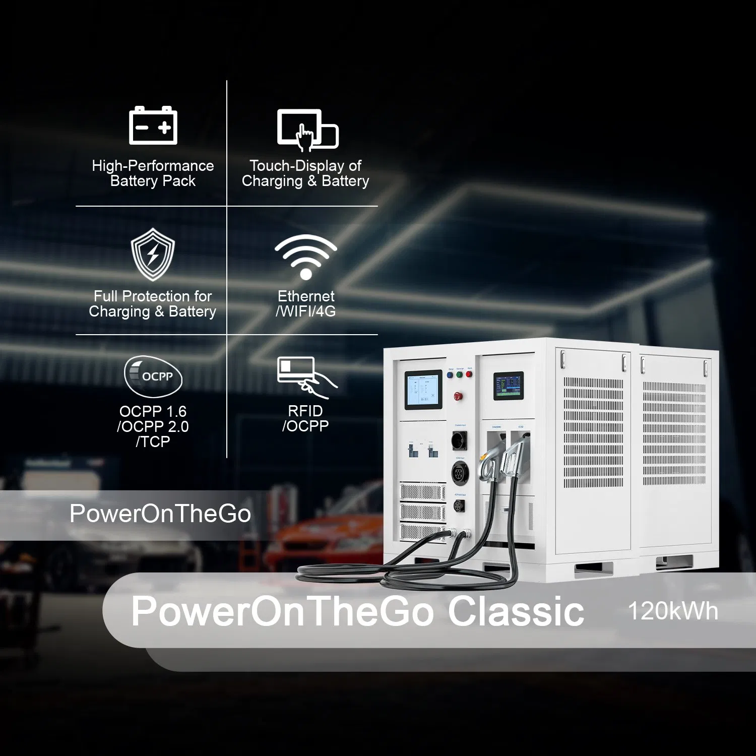 SETEC POWER CCS CHAdeMO NACS Self-developed Modules 120kWh Movable Charging Solution 120kW Mobile Electric Vehicle Charging Station Energy Storage System