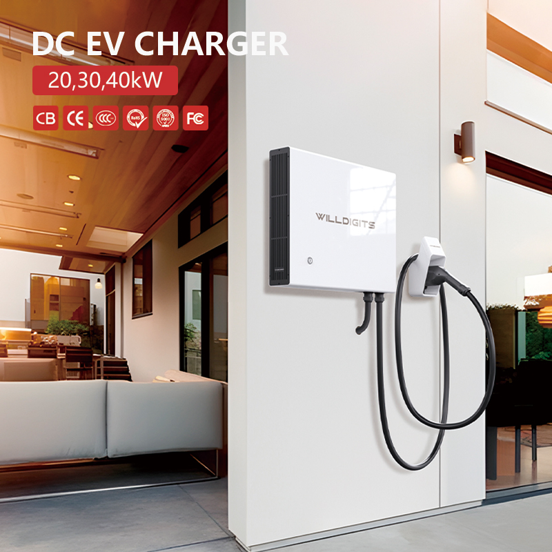 Willdigits 20kw Wall-Mounted DC EV Charger with One-Key Start &amp; Space-Saving Design