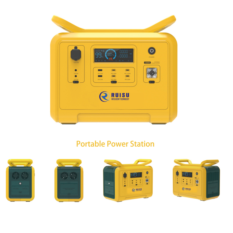 Ruisu New Product Household Outside Use Travel Rescure Solar Charging 1200W 2000W 2400W Portable Mobile Energy Storage System