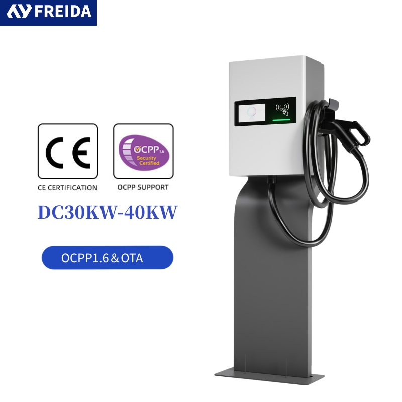 Freida 40kw Gbt Ocpp1.6 Light Floor Standing DC Charger Car Charging Station