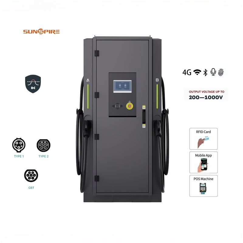 Factory Floor Standing Quick Car Chargers Ocpp 120kw DC EV Charging Stations