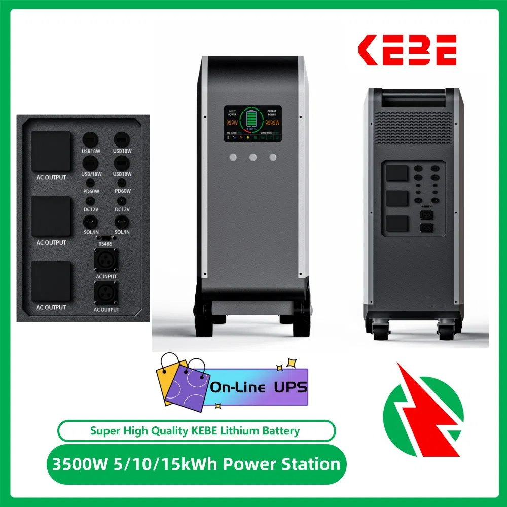 UPS Online 15kwh Home Solar Power System 4000W Lithium Ion Battery EV Charging Energy Storage System