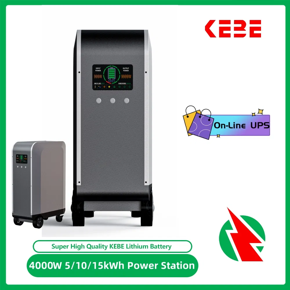 15kwh 4000W EV Charging Household Solar Power System Lithium Battery Online UPS Energy Storage System