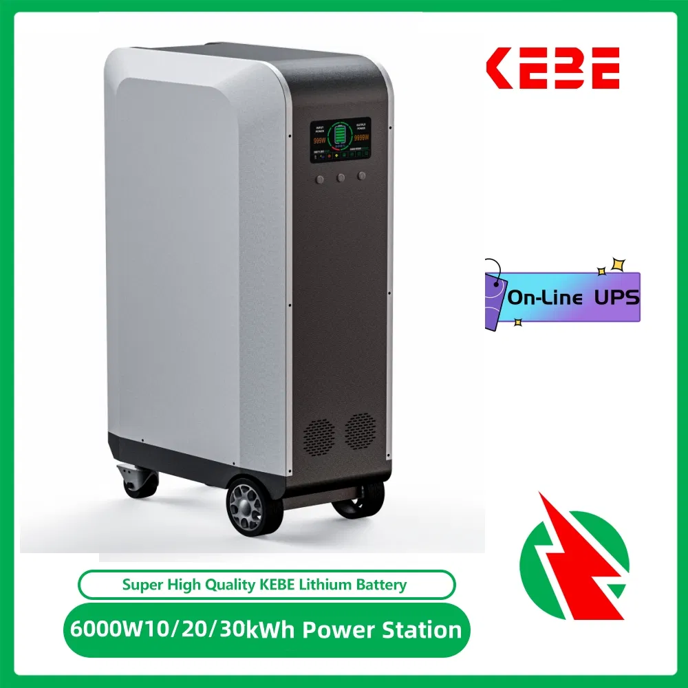 Online UPS 20kwh30kwh Home Solar Power Solution Lithium Battery 6kw EV Charging Energy Storage System
