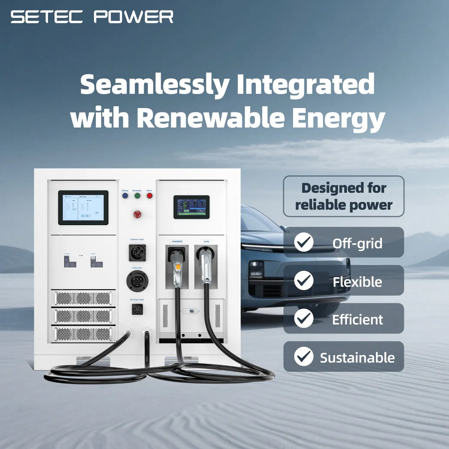 SETEC POWER 30kWh-1MWh Off-grid Electric Cars charging System Large Capacity Option Battery Storage System