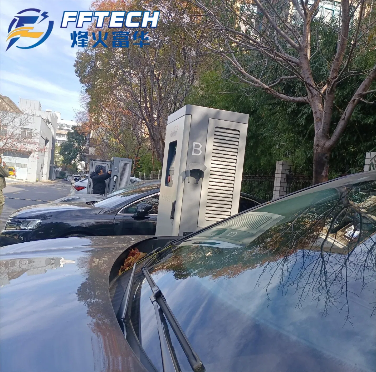 60kw 120kw 160kw Double Gun Floor-Standing Solar Charging Station for Electric Cars for Hyundai Kona EV