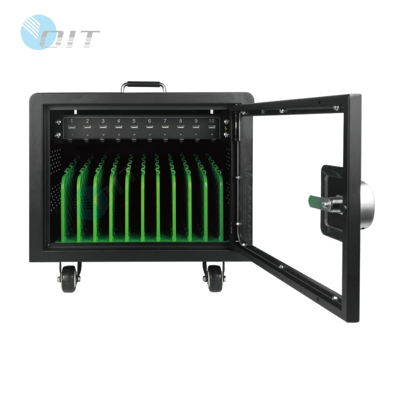 Premium Black Charging Cabinet with Versatile Power Solutions