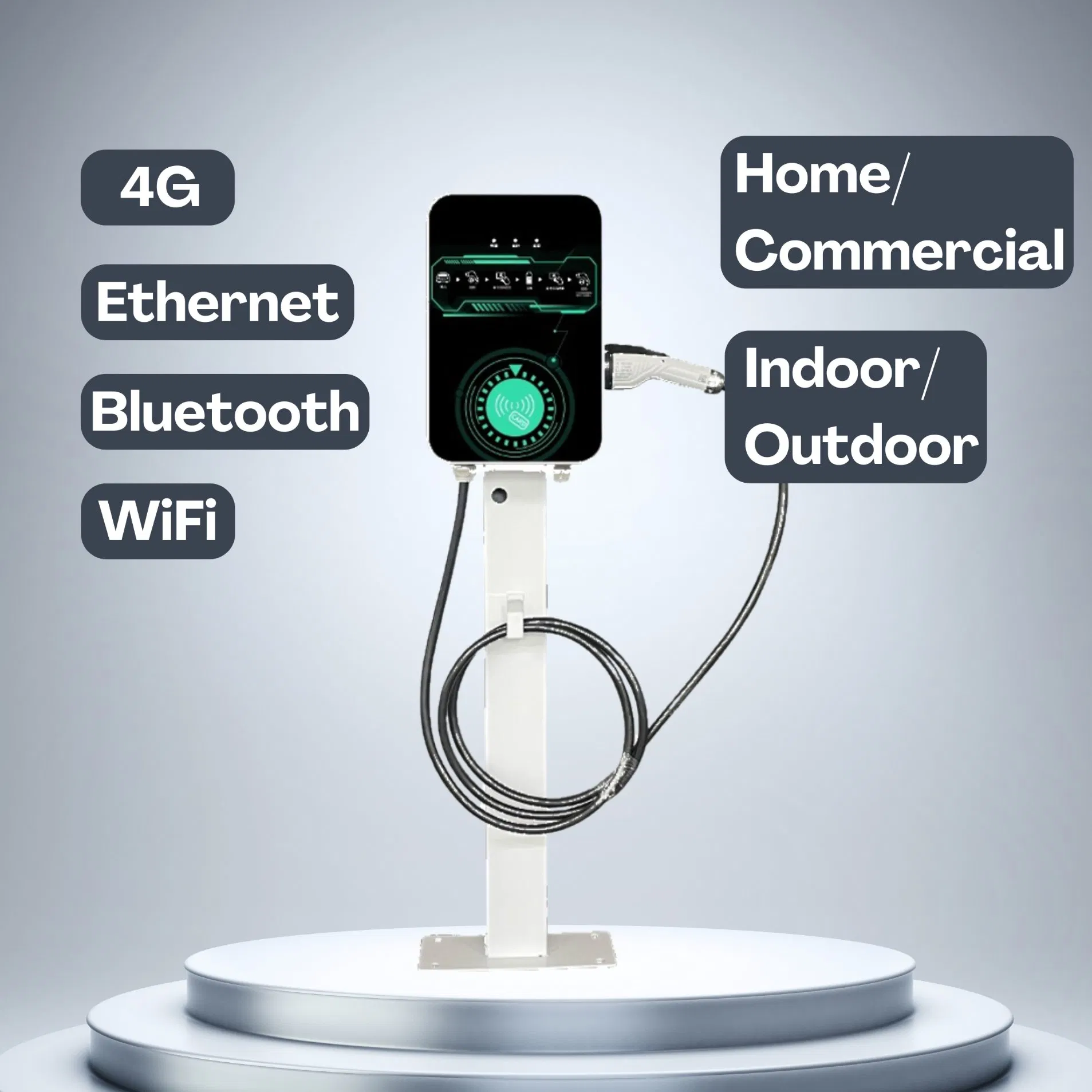 Floor-Standing GB/T Type 2 7kw 11kw 22kw Electric Car Home AC EV Charging Station