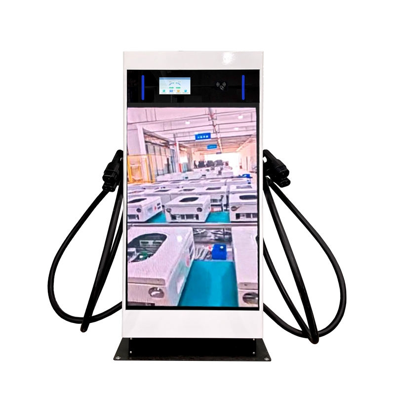 Smart DC Evse 60kw with Advertising LCD Floor-Standing EV Fast Charging Station