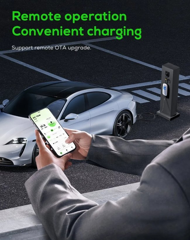 High-Speed 16A Portable EV Charger with RCD Type B Safety