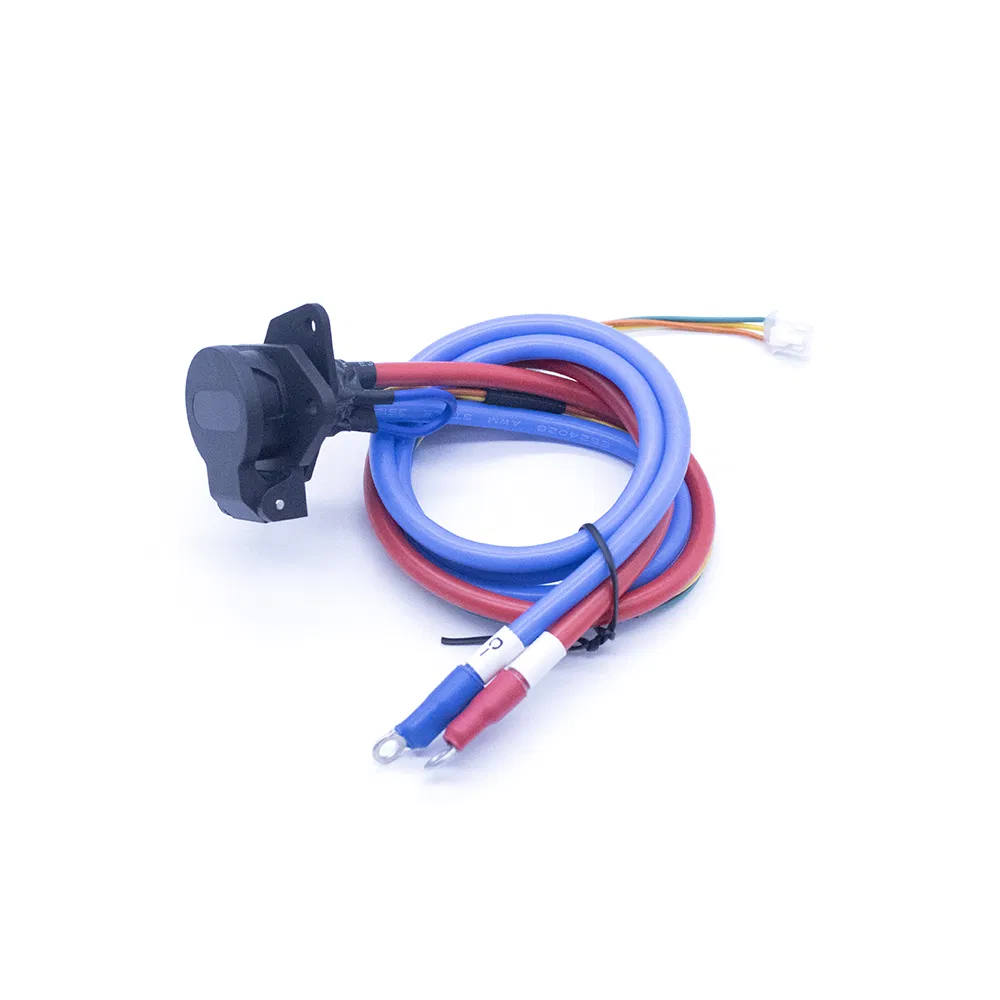M23 2+1+5 Pole Automatic Drop Cover Charging Port Assembly with Wiring Harness for High End E Bike E Scooter