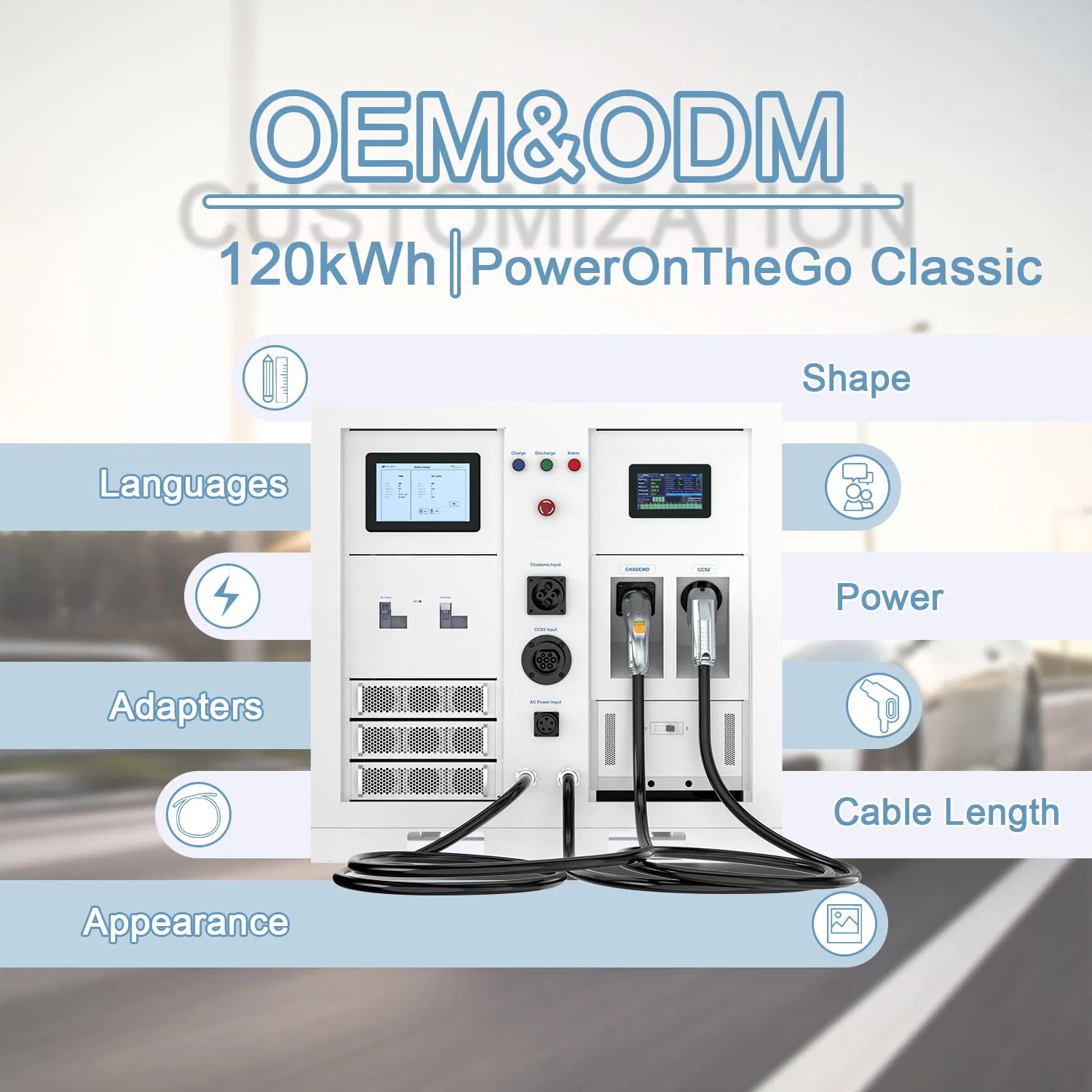 SETEC POWER CCS CHAdeMO NACS Self-developed Modules 120kWh Movable Charging Solution 120kW Mobile Electric Vehicle Charging Station Energy Storage System