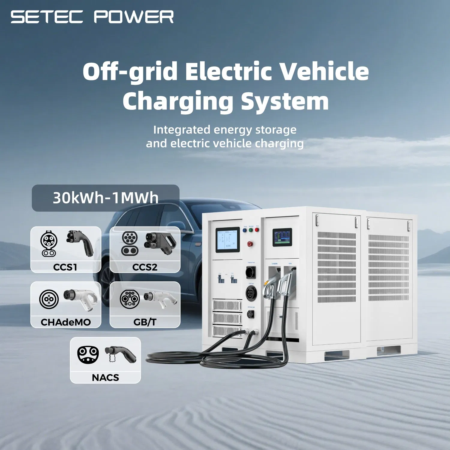 SETEC POWER 30kWh-1MWh Off-grid Electric Cars charging System Large Capacity Option Battery Storage System