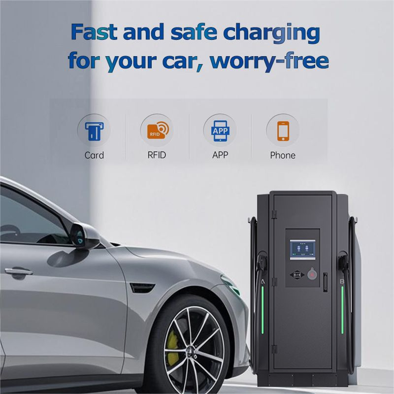 Factory Floor Standing Quick Car Chargers Ocpp 120kw DC EV Charging Stations