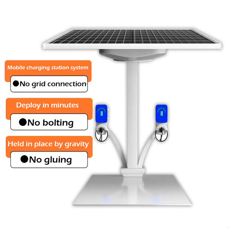 AC Charging Station for Electric Cars-Floor-Standing Fast EV Charger Solar Mounting System EV Charge Solution