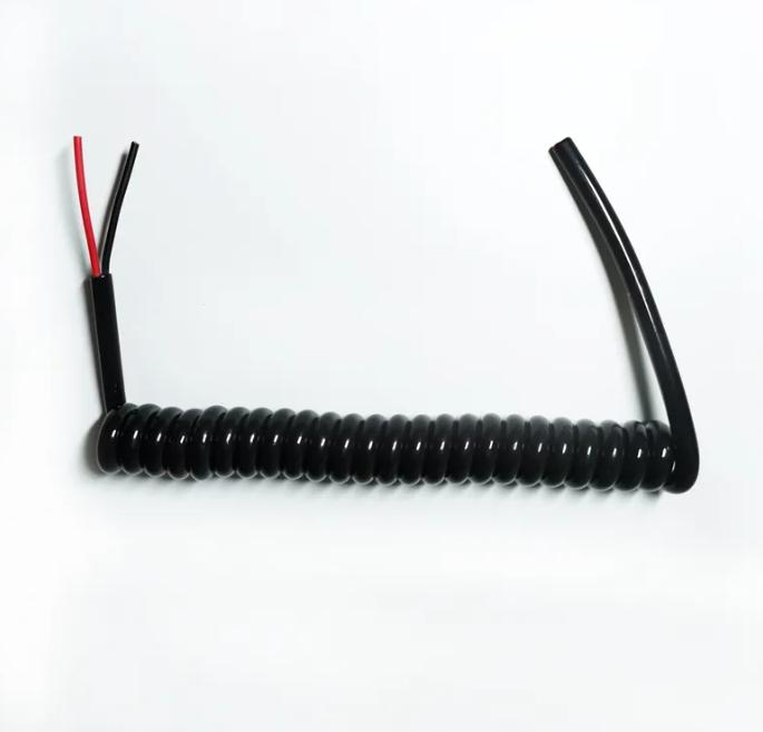 Medical Call Machine Protector Wire Charging Spiral Coiled Cable Microphone 8 Core Spiral Cable Assembly