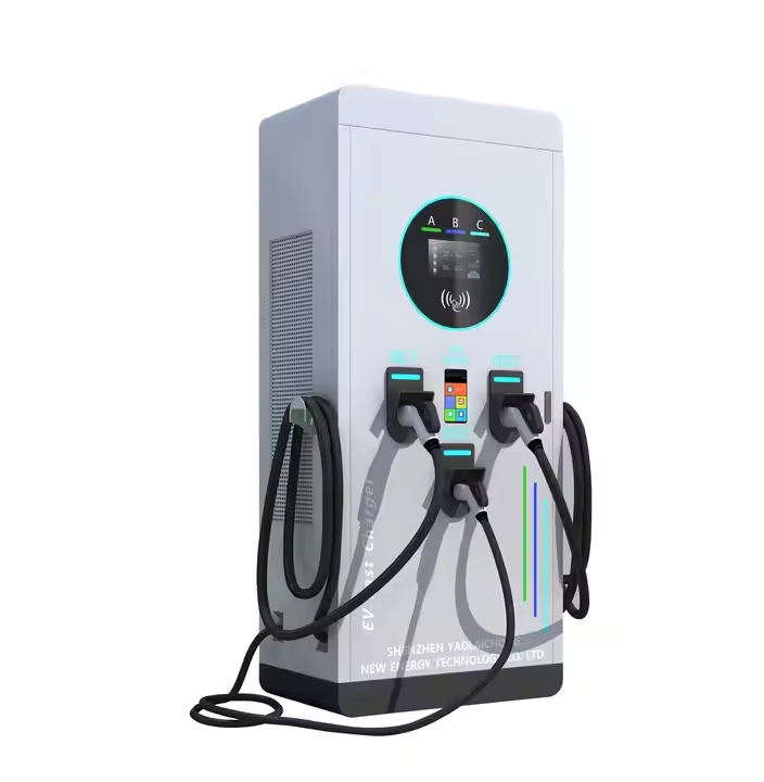 Three Guns 60kw/90kw/120kw/180kw/240kw Floor Standing DC+AC Fast EV Charging Station for Electric Vehicles