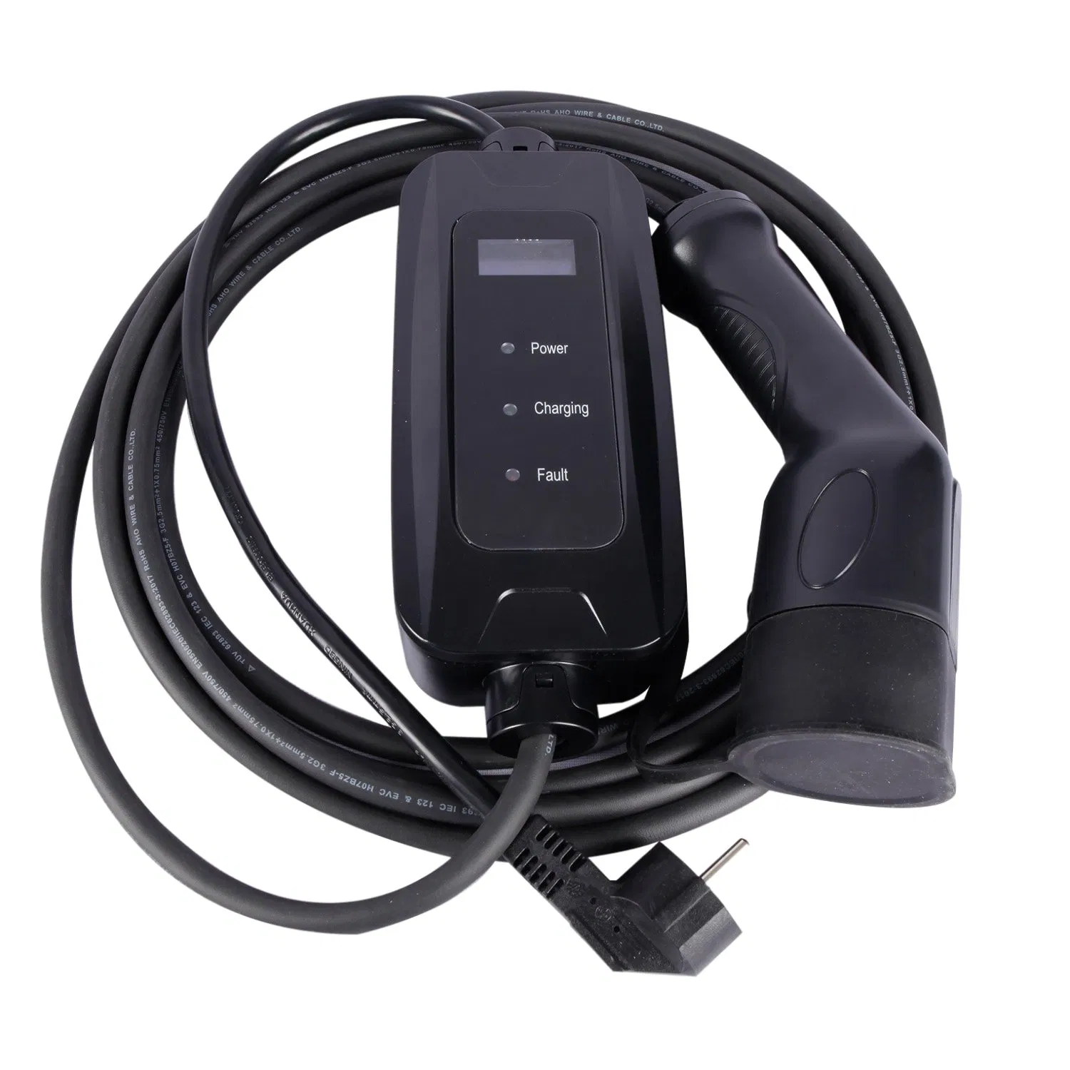 IEC62196-2 16A 3.5kw Fixed Current Portable EV Car Charger with 5m Cable and Olcd Screen