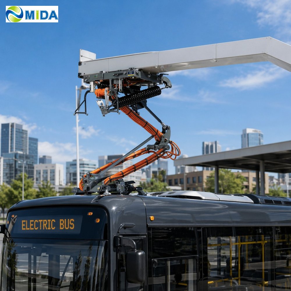 China 600kw Inverted Pantograph SLS 201 for Electric Bus  Manufacturer, Factory