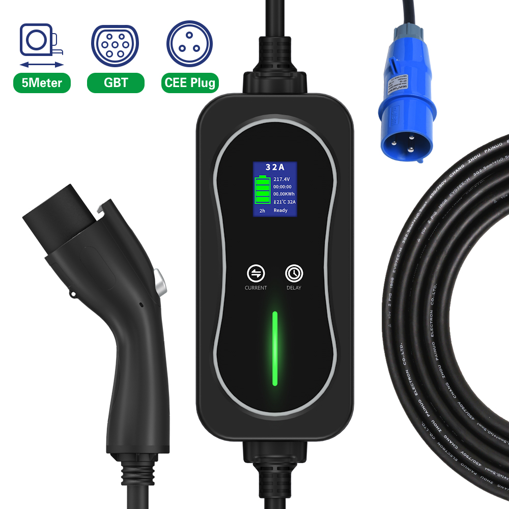 Best 32A GBT Charger 7KW EV Portable Charger for BYD Electric Car Supplier, Factories