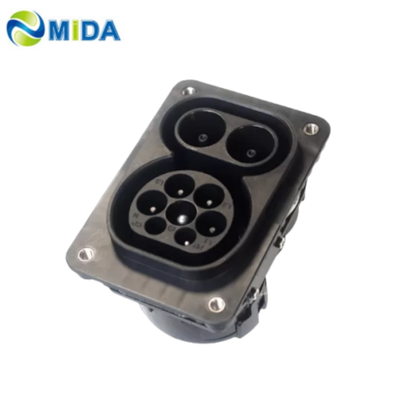 China Direct Current 125A 1000V CCS Combo Type 2 EV Inlet Socket Connector for Electric Car Charging Manufacturers, Supplier