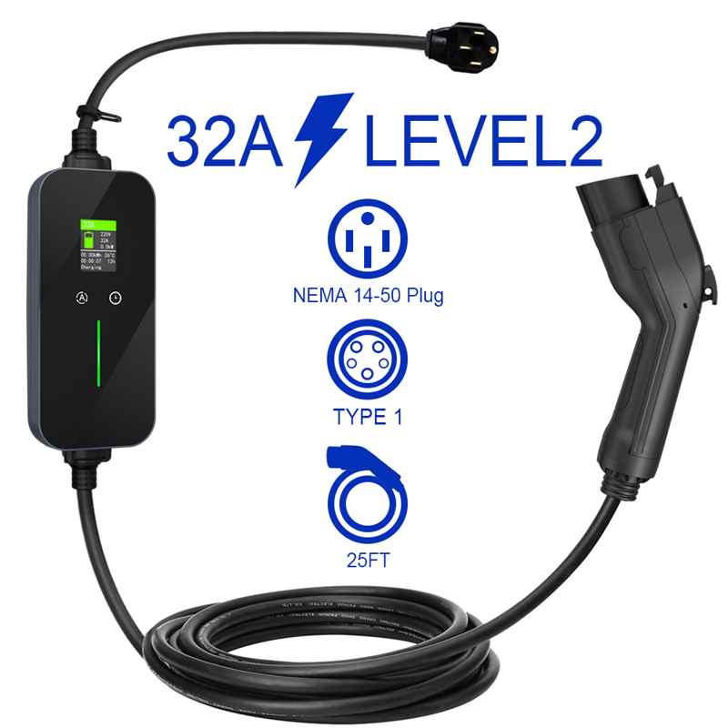China 32A EV Chargers For Home Level 2 J1772 Type1 Home Charger Suppliers, Factories