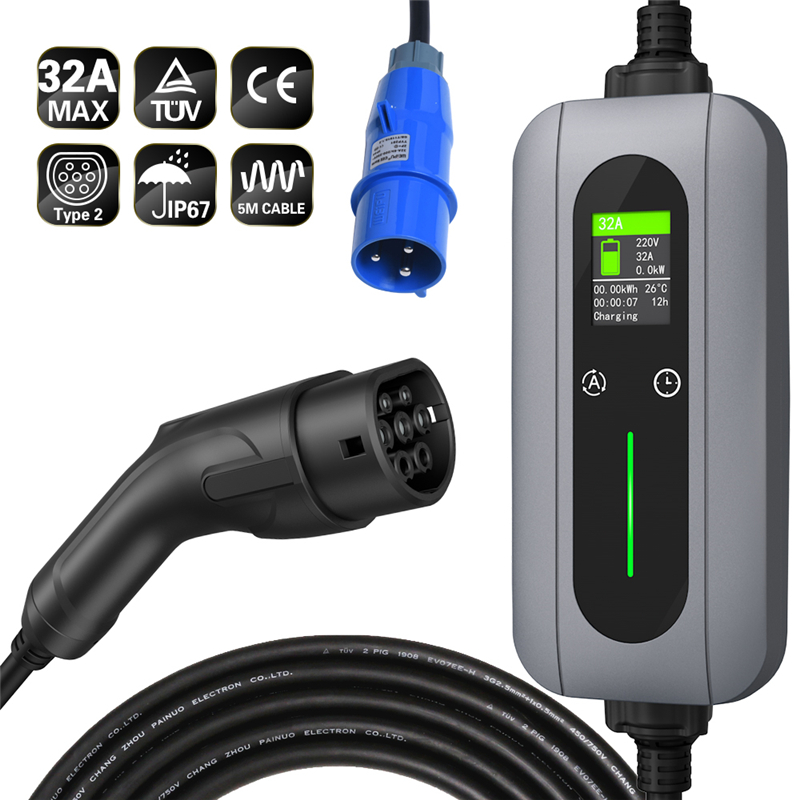 China Type 2 Portable EV Charger 32A 7.2KW Mode2 Home Charger Manufacturer, Factories
