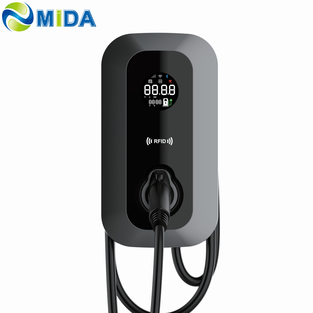 China CSA ETL EV Charger Level 2 40A 48A Home Charging Station 240V With App OCCP1.6 RFID 4G Manufacturers, Supplier