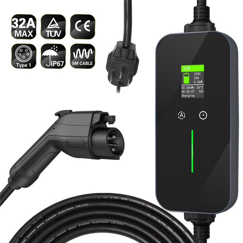China 32A EV Chargers For Home Level 2 J1772 Type1 Home Charger Suppliers, Factories