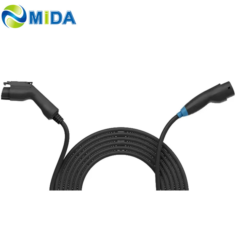 EV Charging Cable Close Up Details