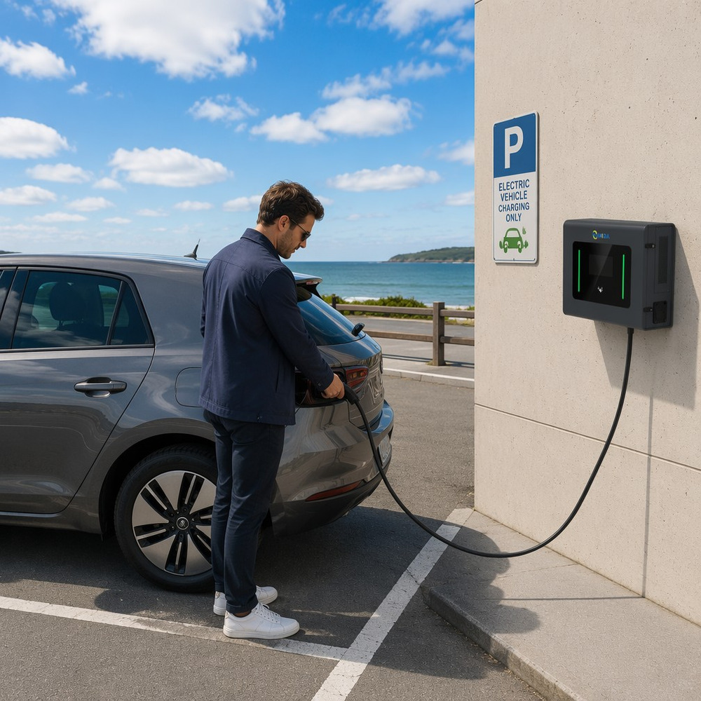 EV Fast Charger Back Side Installation