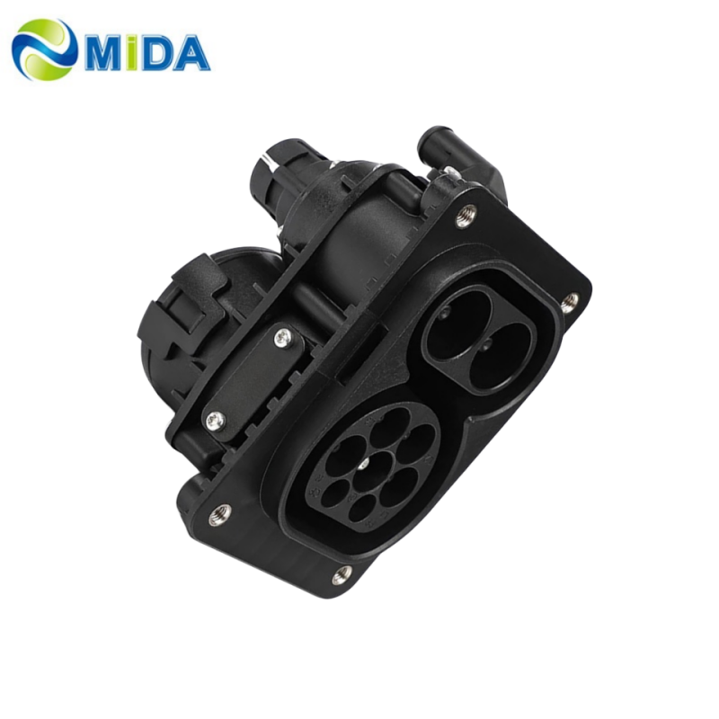 China Direct Current 125A 1000V CCS Combo Type 2 EV Inlet Socket Connector for Electric Car Charging Manufacturers, Supplier
