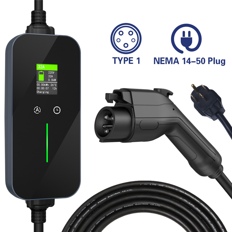 China 32A EV Chargers For Home Level 2 J1772 Type1 Home Charger Suppliers, Factories