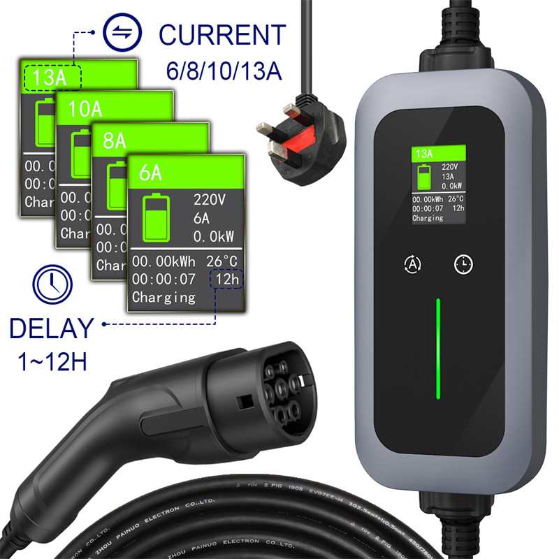 Best 10A 13A Mode 2 home charger Type 2 Portable EV Charger UK Plug  Manufacturer, Factory