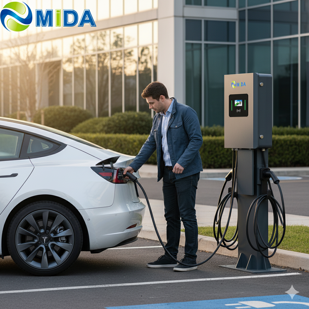 Best Wallbox EV Charger 44kw 88kW EV Charging Station With 22kW Type 2 Cable Supplier, Factories