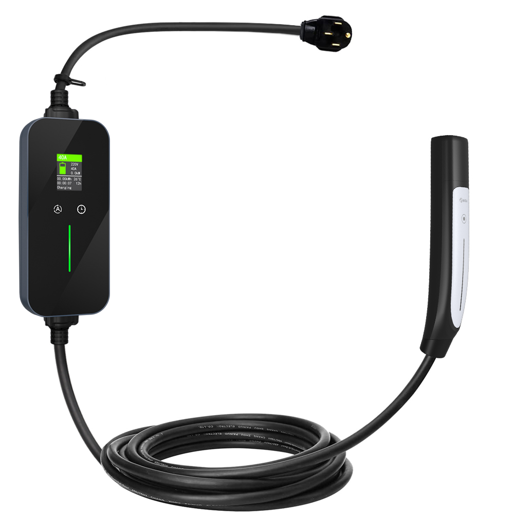 Best AC 240V 9.6kw 40A NACS Tesla Portable EV Charger Level 2 Charging Cable Manufacturer, Factory